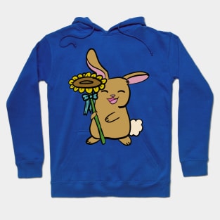 Bunny With Sunflower Hoodie